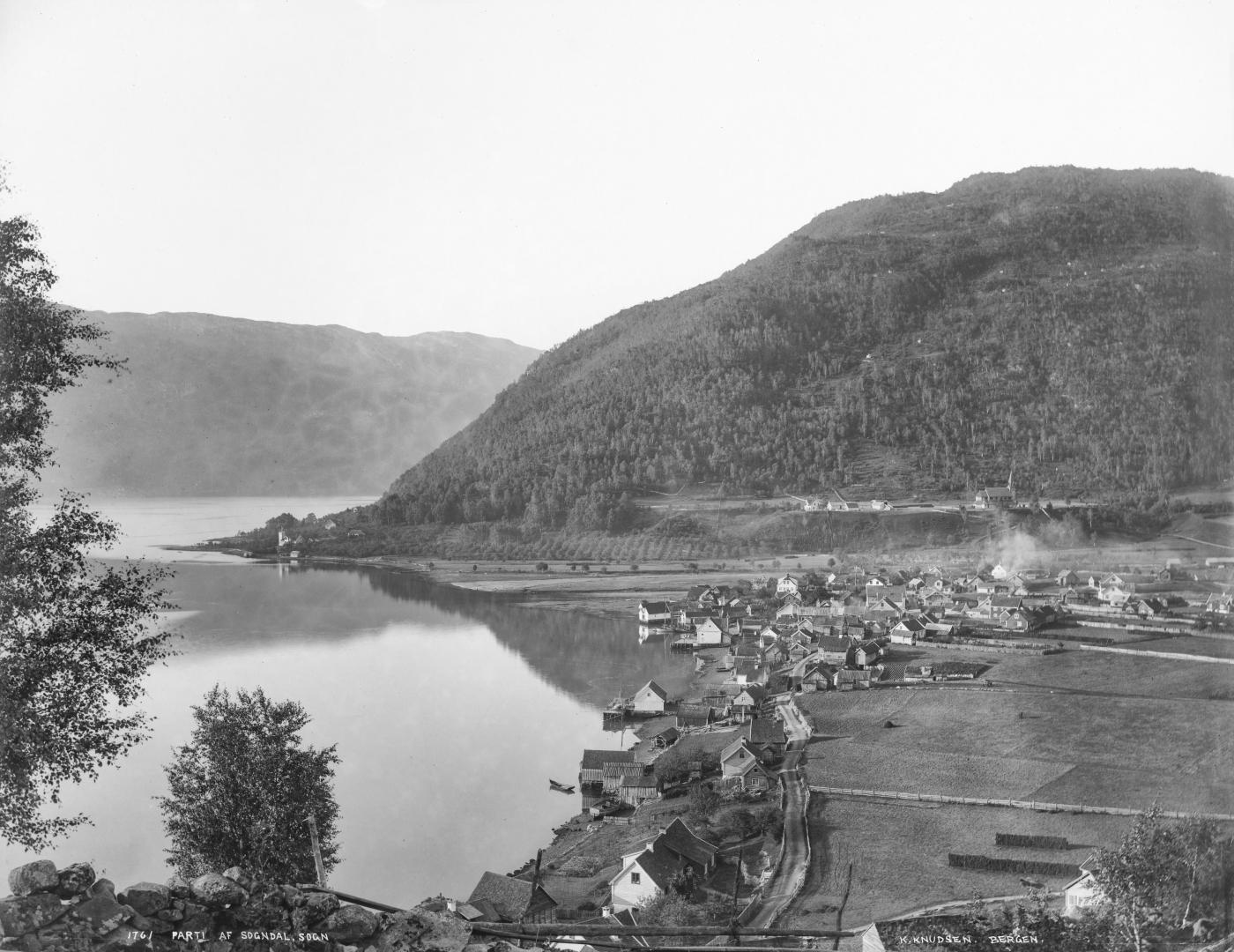 Bilde av bygd, fjord, fjell