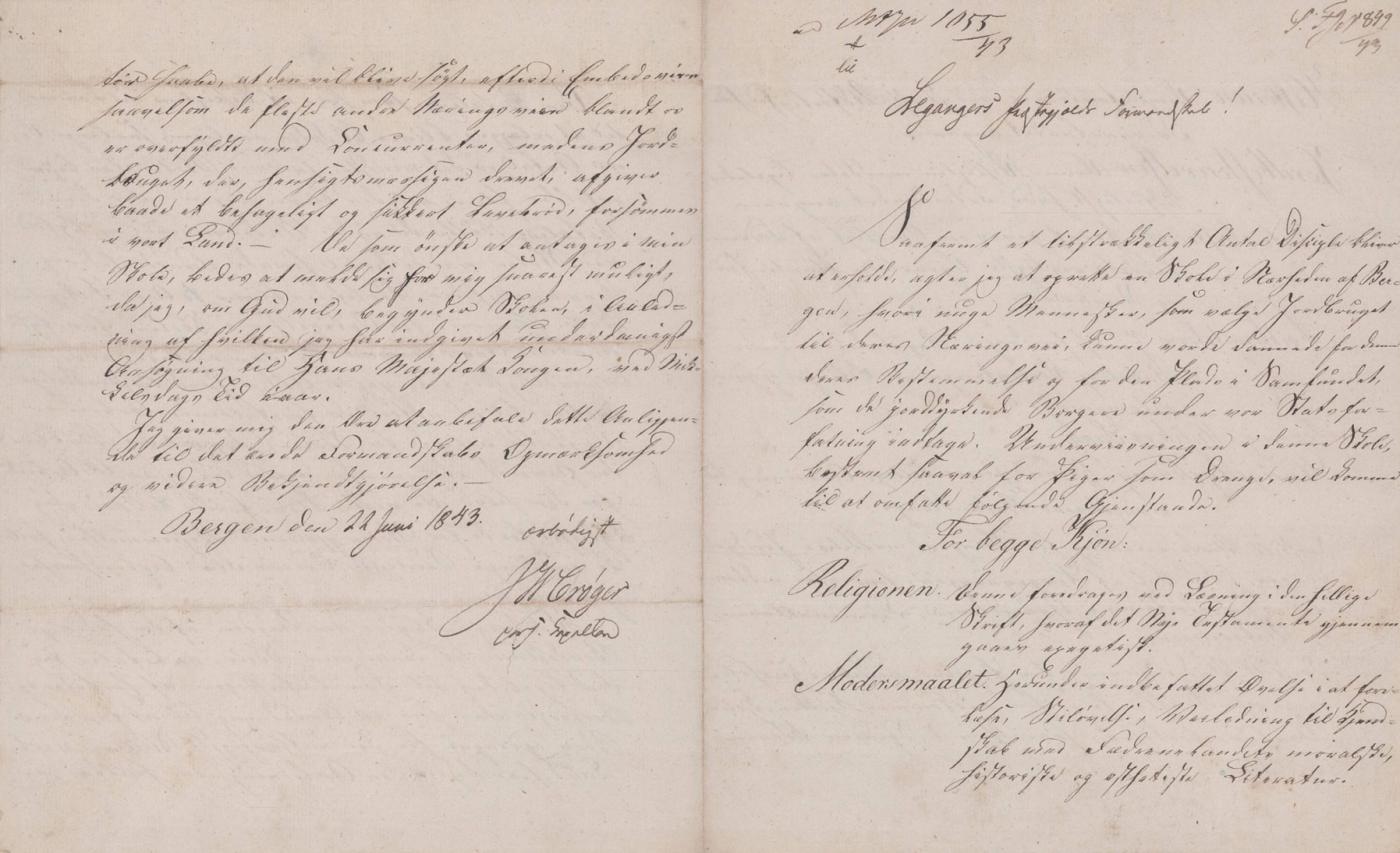 Skanna brev, gamal handskrift