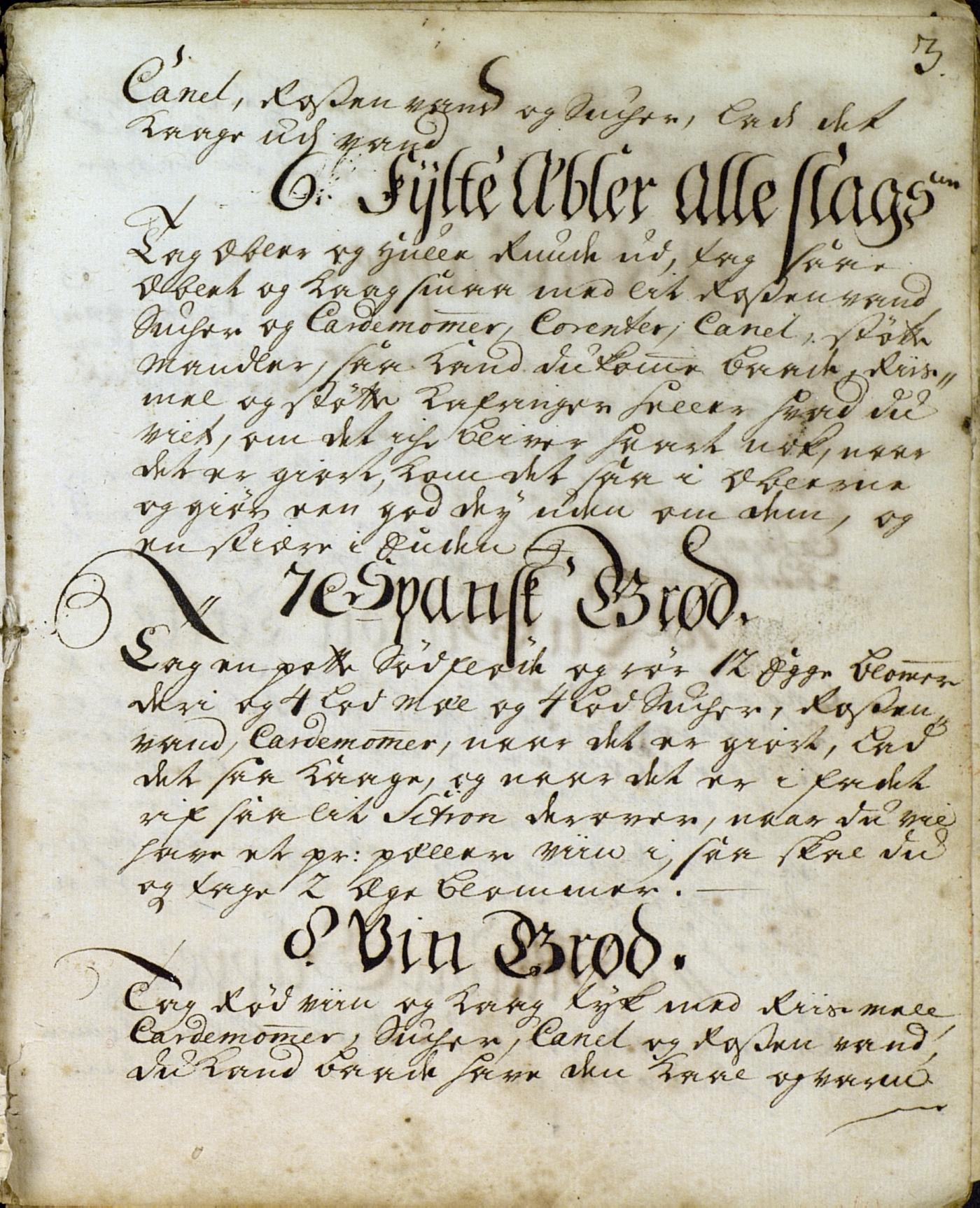 Kokebok frå 1700/1800-talet