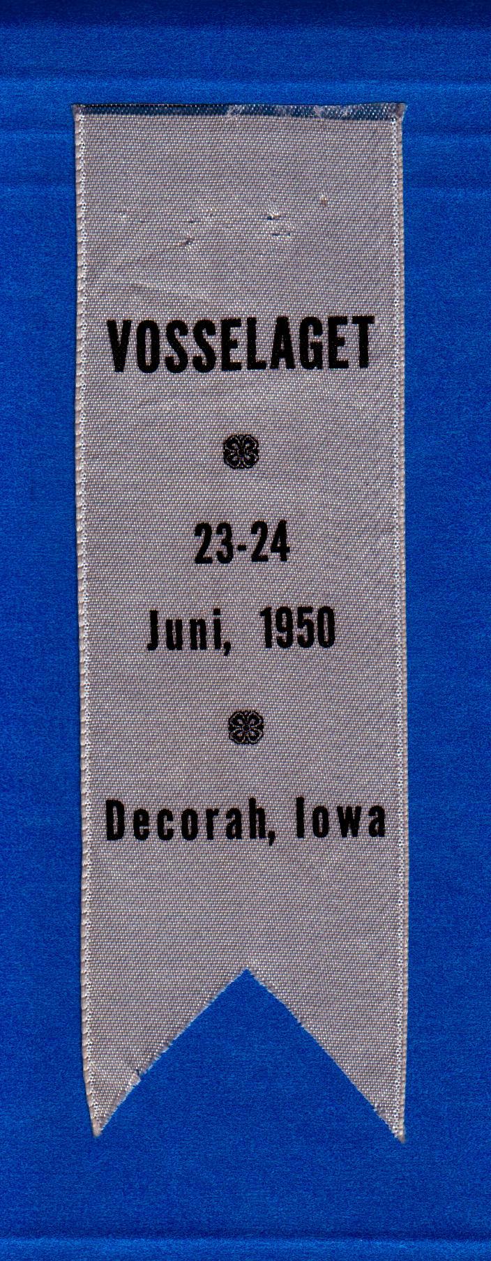 På dei fleste stemna fekk deltakarane små sløyfer. Denne sløyfa er frå 1950. 