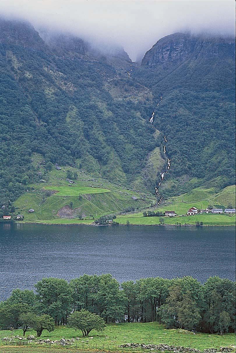 Kontrasten til den fattige fjellheia omkring kan vera stor.