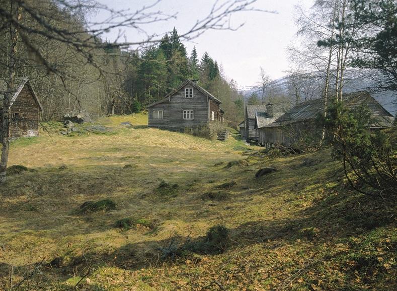 Tunet på Staup. Bilete frå kring 1990 