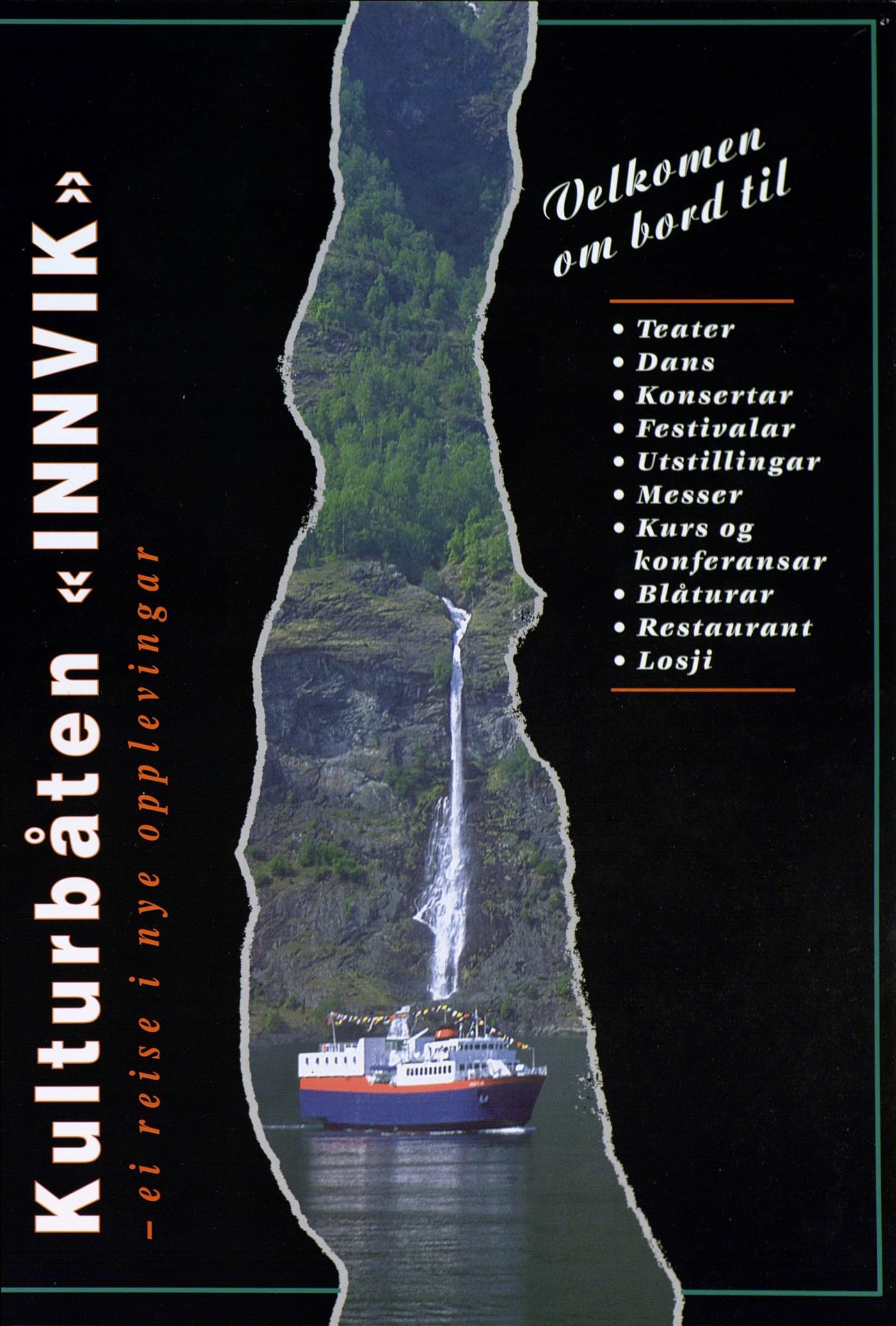 Brosjyre frå arkivet etter Kulturbåten Innvik