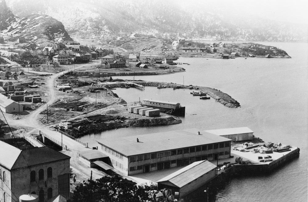 Industristaden Svelgen i 1958. 