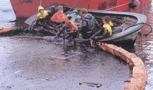 Lasteskipet "Mercantil Marcia", som grunnstøytte ytst i Sognefjorden i september 1989, hadde forholdsvis lite olje om bord. Men på grunn av svært dårleg vêr fekk ein ikkje samla opp oljen frå sjøen, og mykje av han nådde land.