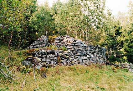 Gardfjøsen på Mannset ligg i skiftet mellom innmarka og utmarka. Fjøsen er ein del av steingarden mot utmarka som går ned frå hjørnet lengst søraust (til høgre), og ut frå hjørnet i sørvest (til venstre).