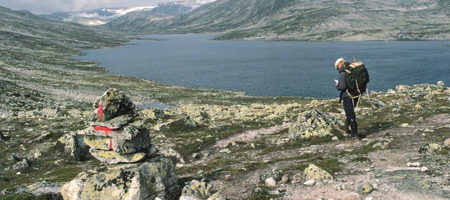 Finnsbergvatnet ved Hardangerjøkulen