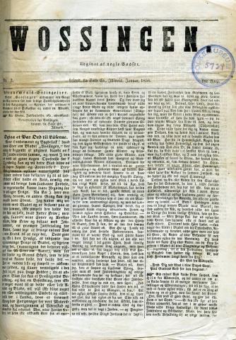 Avisa Wossingen kom ut i Leland, Illinois 1857–60. (Voss folkemuseum)
