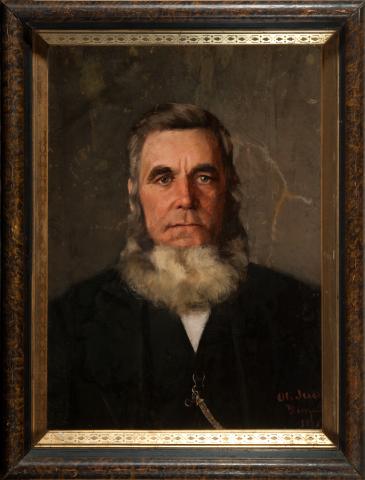 Portrett av Lars Reque, ukjent kunstnar. (Vesterheim)