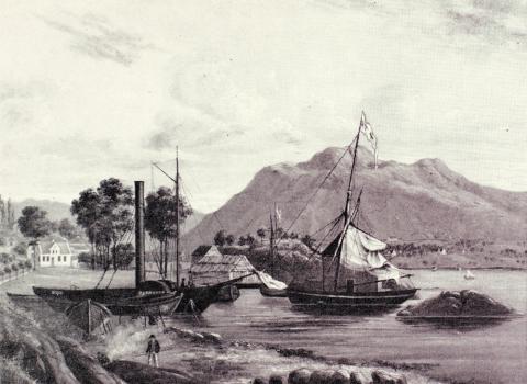 Dampskipet "Bjørgvin" av Bergen, innkjøpt for privat kapital og sett i fart paring; strekninga Lærdal-Bergen-Stavanger i 1839. Forliste ved Skjerjehamn i 1855.