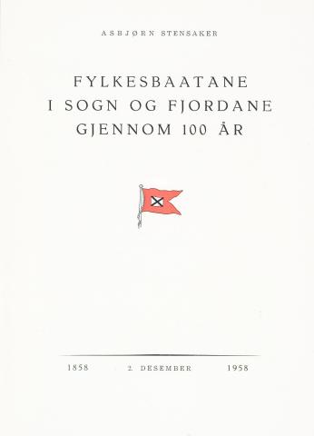 Tittelbladet i boka som kom til hundreårsjubileet i 1958.