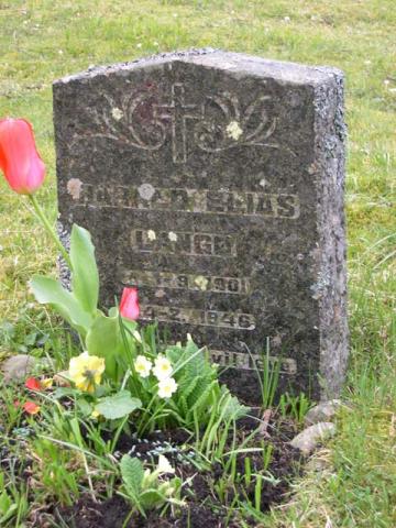 Grava til Harald Langø (1901-1946) på kyrkjegarden i Botnane, august 2008.