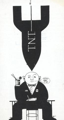 "Det blir <u>aldri</u> krig", litografi 1980.
