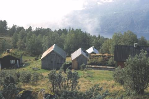 Utbetring av tak på Tystadstølen.