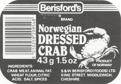 Fram til 1983 sende Løkeland produkta sine ut i eigne boksar, både innanlands og utanlands. Seinare vart salet organisert gjennom Norcanners, og all norsk krabbehermetikk vart pakka i same emballasje. Biletet viser korleis boksane såg ut på den engelske marknaden på 1980-talet.