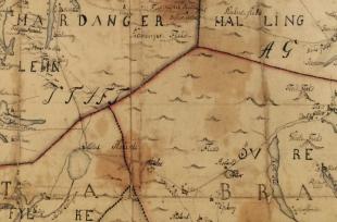 Landmåler og kartograf Christopher Blix Hammer sitt kart frå 1776 over Christiansand stift