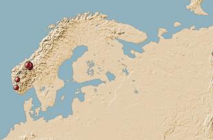 Utbredelse av norsk malurt i Nord-Europa – og i verden
